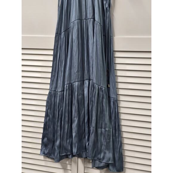 Mink Pink Women Ines Midi Dress French Blue Size X-Small Layered Preppy - Picture 4 of 10